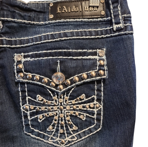 LA Idol mid-rise jeans W35 L34 - Picture 4 of 9